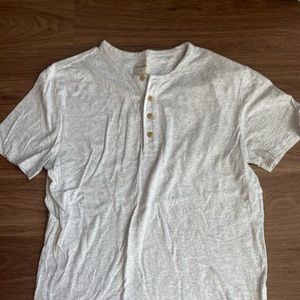 Light Grey Short Sleeve Henley